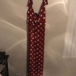 Long polka dot dress